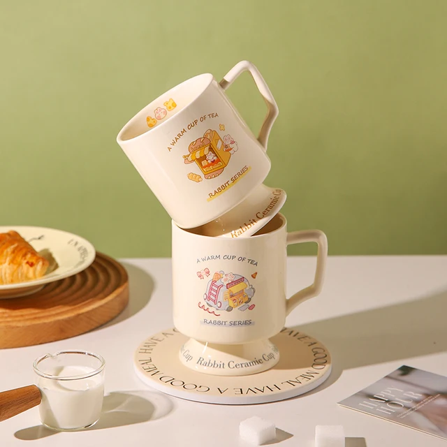 Custom LOGO 400ML Ceramic Coffee Drip Mugs