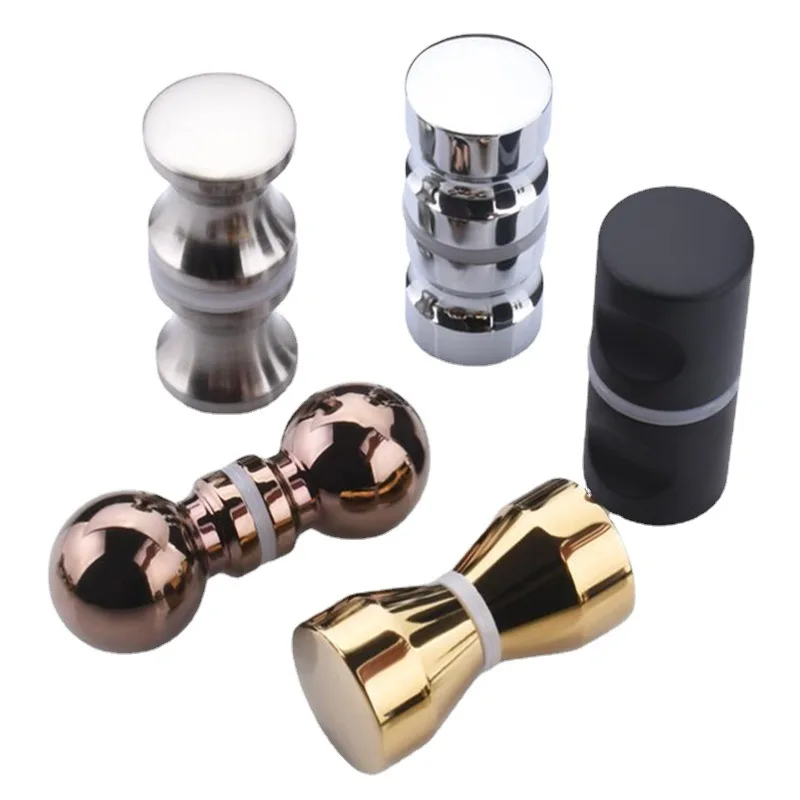 Aluminum Alloy Glass Door Knob Set - 1.1 Inch Diameter Handle For Shower, Bathroom, Cabinet, Sliding Doors With Screws - View #4