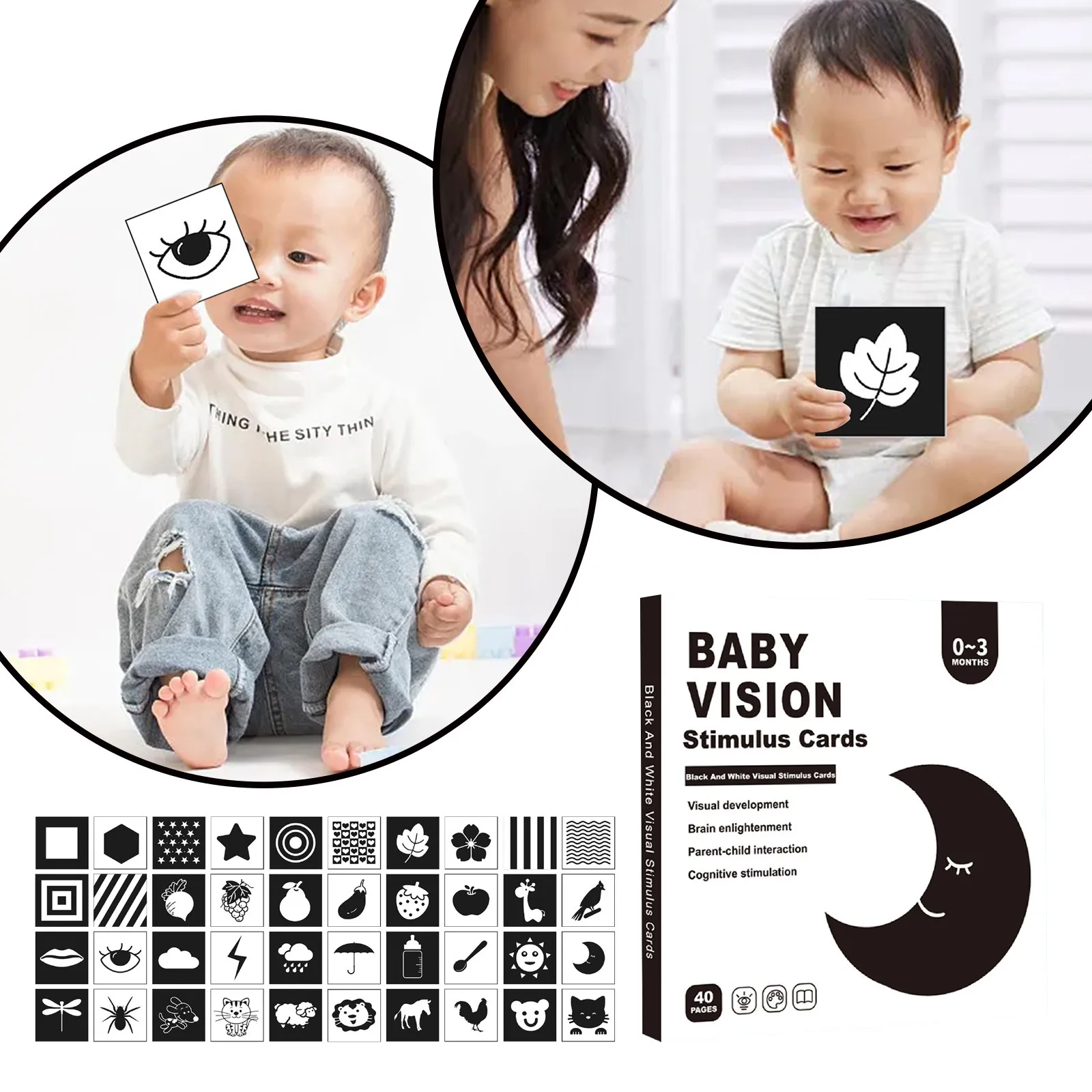 Education Not Shirt Contrast Cards For Infants 0 3 Months YingBear High Contrast Baby Toys For Newborn Cards Newborns 90d