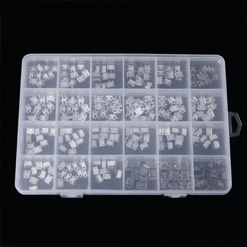 Micro USB Connector Kit - 240Pcs Universal Jack Socket Set