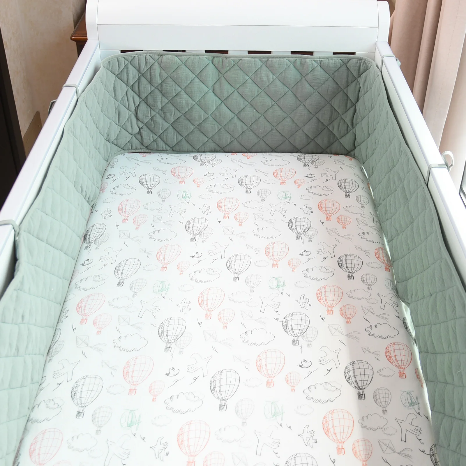 Crib girth reversible crape crape girth crib girth