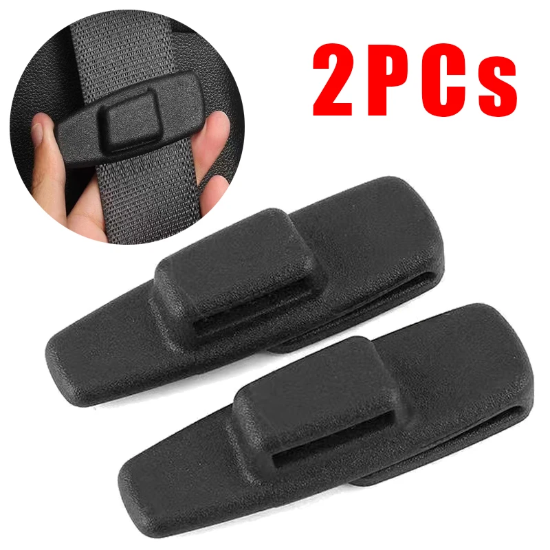 2pcs Car Safety Seat Belt Buckle Stopper Adjust Clip Seat Belt Limiter