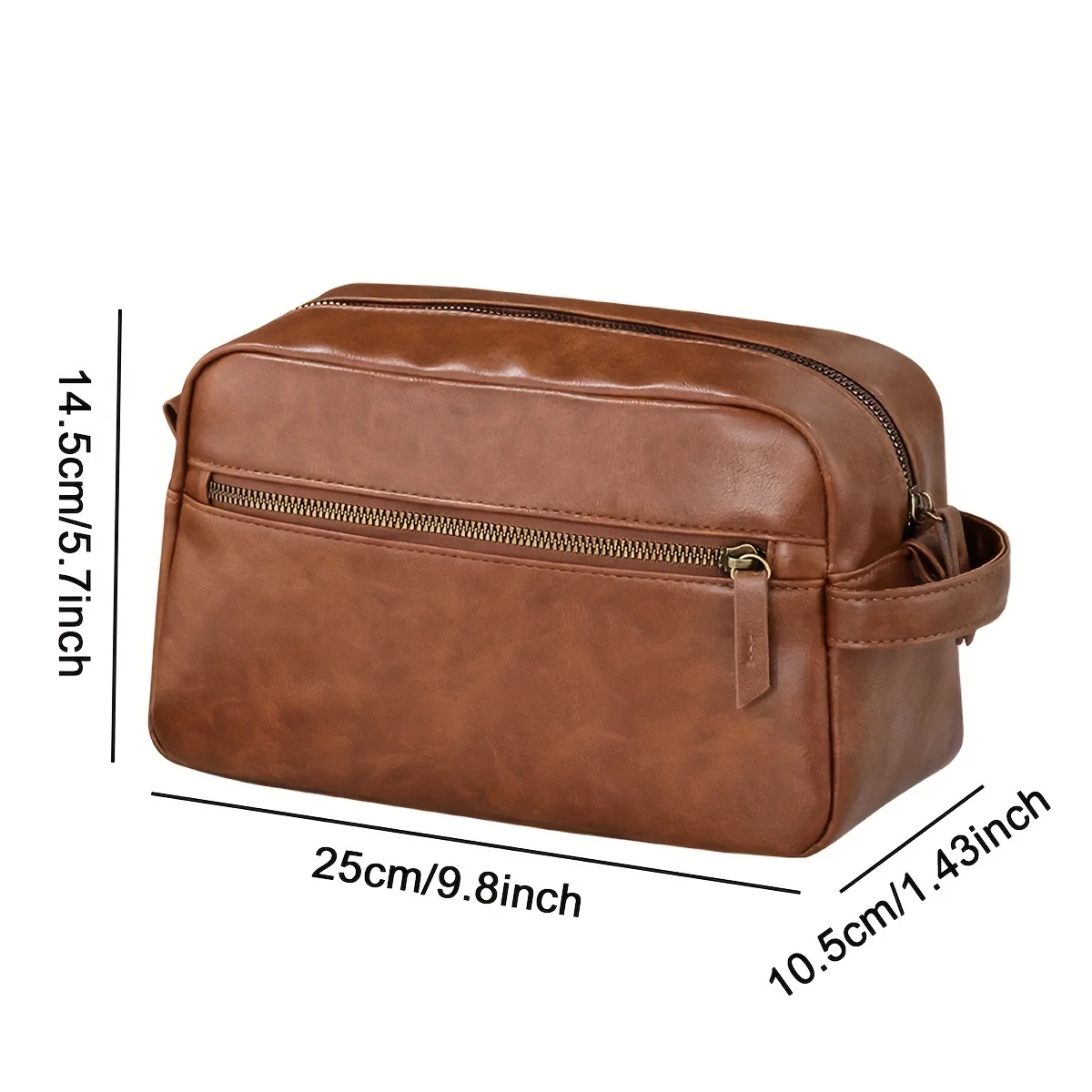 Men Business Travel Wash Toiletry Bag Waterproof PU Leather Bathroom Shaving Tools Organizer Bag Makeup Pouch Women Cosmetic Bag 5