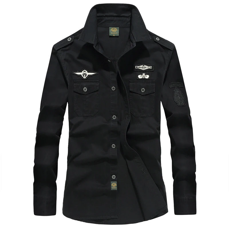 Military Cotton Shirt Men Tactical Long Sleeve Army Shirts Men Clothes Spring Autumn Plus Size