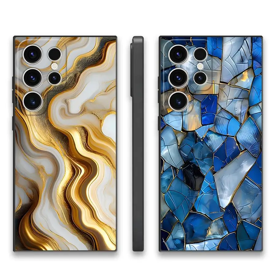 Chic Marble Print Phone Case - Sleek Silicone Cover