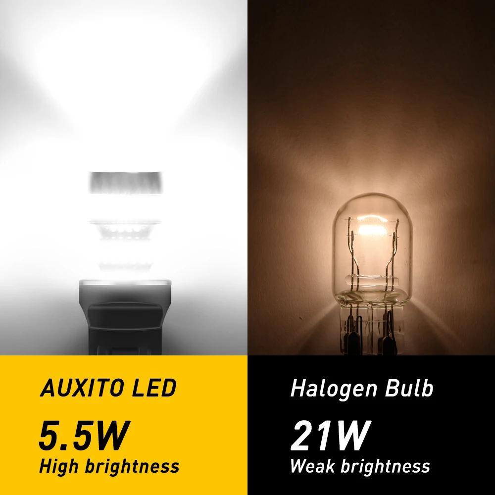 AUXITO-2x T20 LED Canbus W21/5W 7443 7440 DRL  1157 P21/5W 3157  LED , 1156 BA15S P21W LED õ