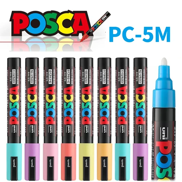 1 pz Uni Posca pennarelli per pittura, punto medio PC-5M, 29 colori, Art  Rock Painting disegno Graffiti Anime pubblicità penne - AliExpress