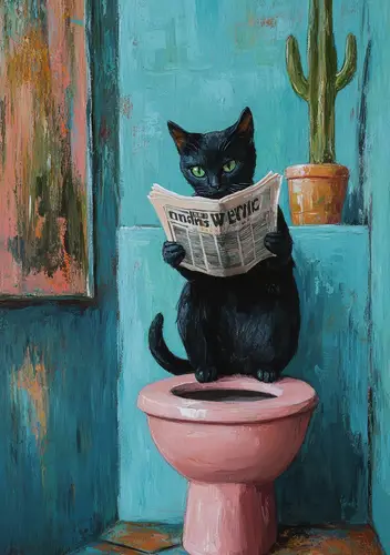 SDOYUNO Painting By Numbers Acrylic Bathroom Black Cat Drawing By Numbers Personalized Gift Handwork Diy Living Room Decoration - Image 8