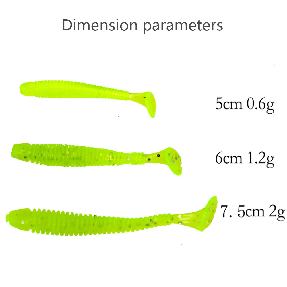 5cm/6cm/7.5cm Bionic Fishing Lure Silicone Screw Soft Bait Easy Shiner For Carp Wobblers Swimbait Fishing Tools Accessories 2023 3
