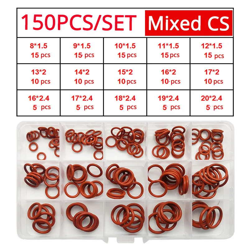 AERZETIX C76285 – Kit 85 Joints Toriques En Caoutchouc Assortis Avec Boîte De Rangement – Diamètres 3 à 22 Mm