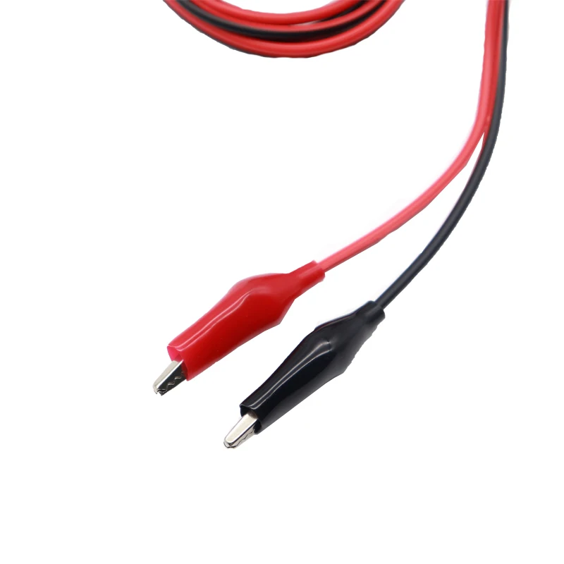 Alligator Clips 1M test line DIY double end banana plug to alligator clip line power wire red black cable jumper multimeter