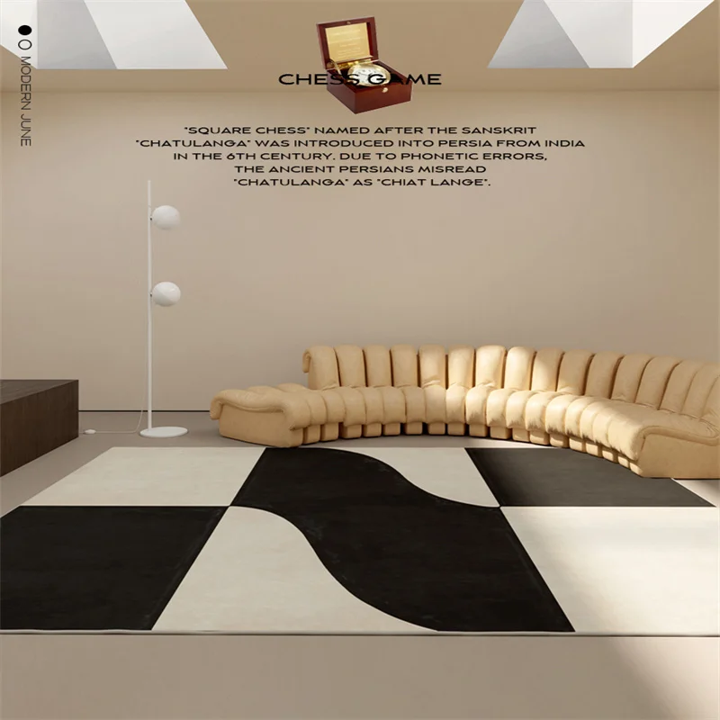 프랑스 레트로 거실 장식 카펫, 럭셔리 미니멀리스트 침실 침대 옆 부드러운 카펫, 인스 서재 클로크룸 미끄럼 방지 러그