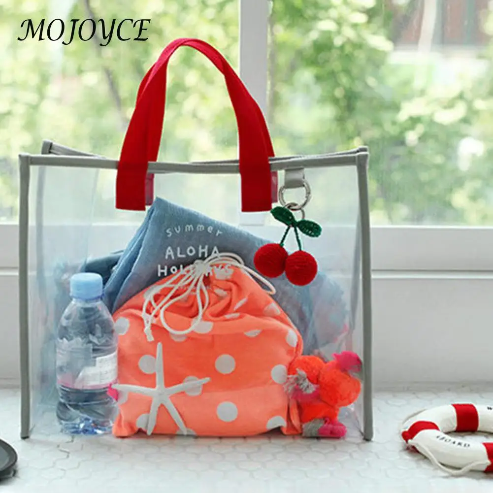  GSHLLO Summer Waterproof PVC Beach Bag Transparent