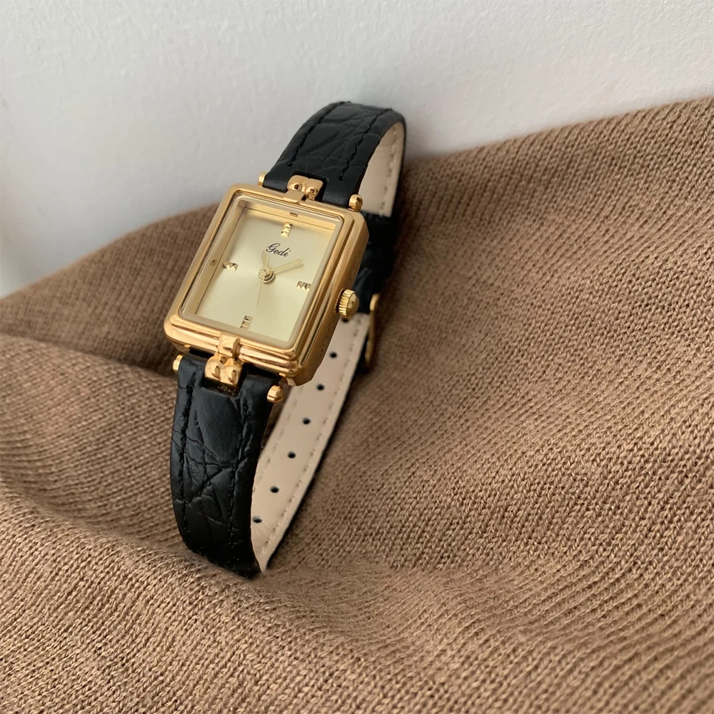 Fashion Temperament Minimalism Serpentine cortex Quartz Watch For women's girl Student gift  Women's accessories