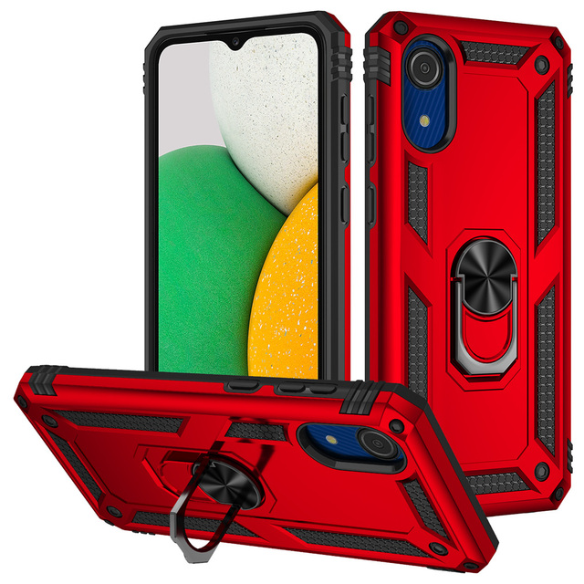 Shockproof Armor Case for Samsung A03 Core A03S A02S Ring Stand Phone Back Cover for Galaxy M52 M32 M12 M02S F52 F22 F12
