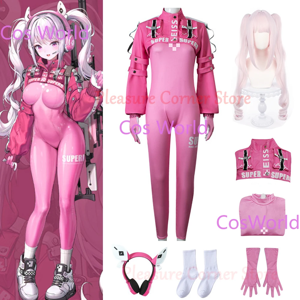 

NIKKE Alice Cosplay Costume The Goddess of Victory Alice Cosplay Wig Sexy Women Lovely Uniform Jumpsuit Jacket Coat Gloves