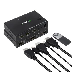 Commutateur kvm HDMI AM KVM201 CM 2 en 1, prise en charge HD 2K * 4K 2 hôtes, 1 moniteur/clavier et souris 