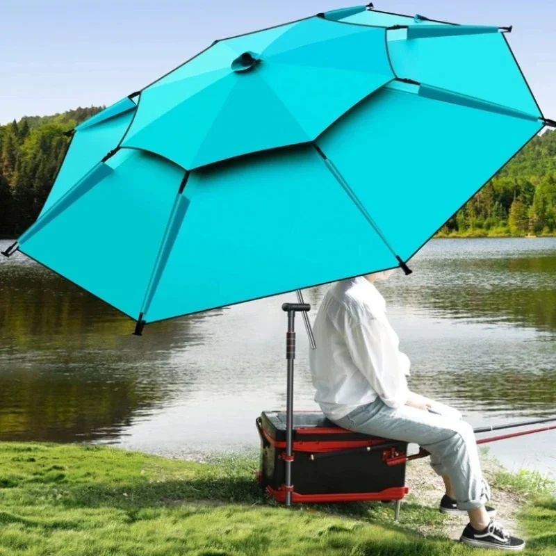 Large Fishing Umbrella Fishing Sun Protection Anti-UV Rainproof Accessories Outdoor Camping Parasol 360&deg; Adjustment