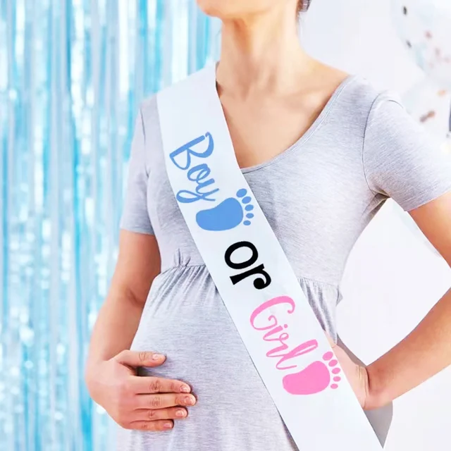 Ceinture d'épaule pour garçon ou fille, 1 pièce, révélation du sexe, décor de fête, maman pour être, fournitures de fête prénatale, maman pour être papa 1