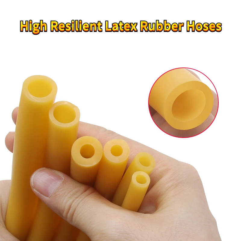 rubber hose nature latex rubber hose yellow IDxOD 1.6~18mm high resilient surgical medical tube slingshot catapult elastic band