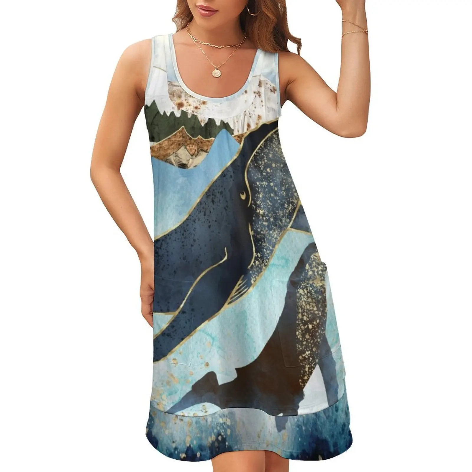 

Bond V Sleeveless U-Neck Fake Two Piece Dress birthday dress birthday dress for women luxury 2024