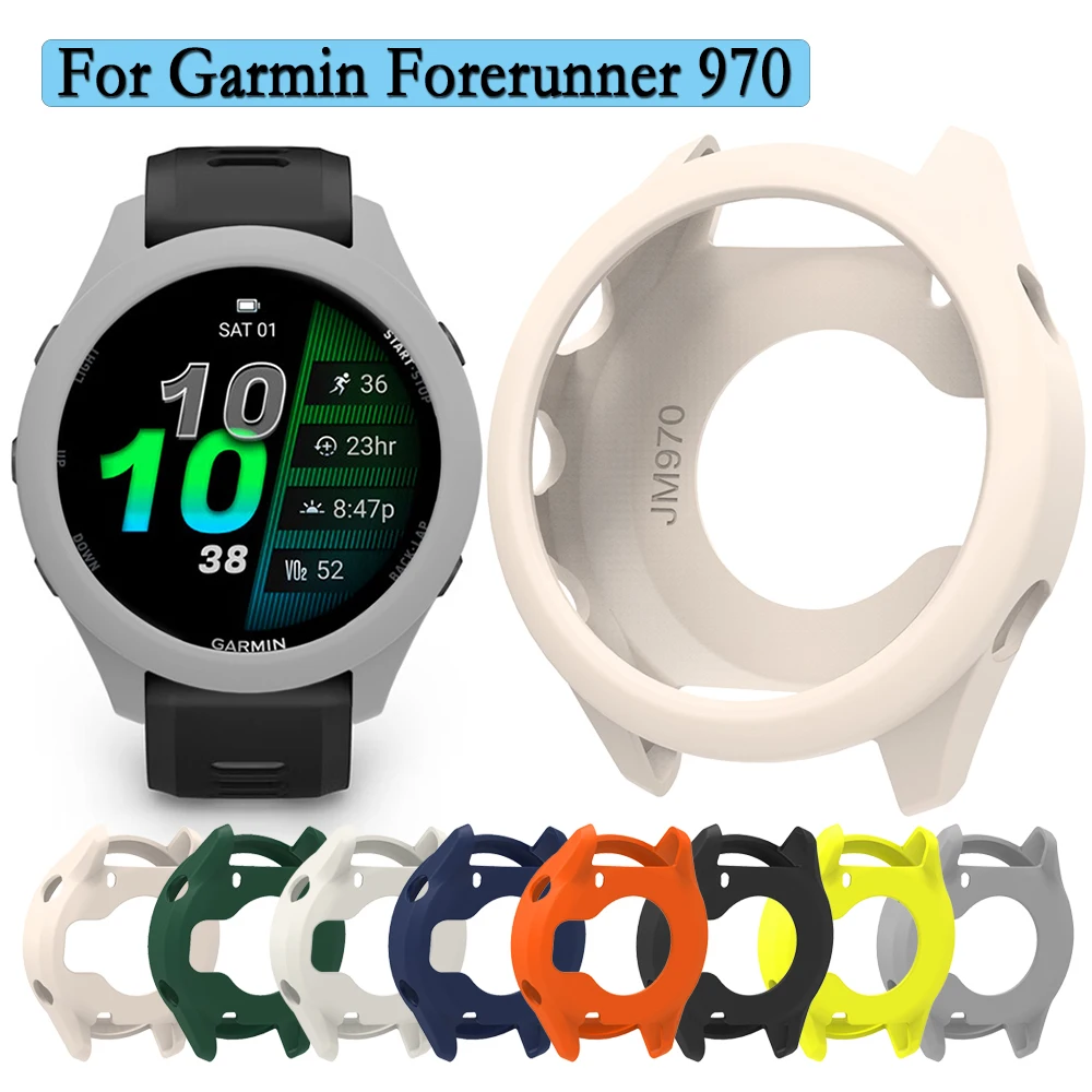 Garmin Forerunner 970 용 쉘 소프트 실리콘 커버 Forerunner 970 용 중공 보호 케이스 슈퍼 라이트 시계 장식