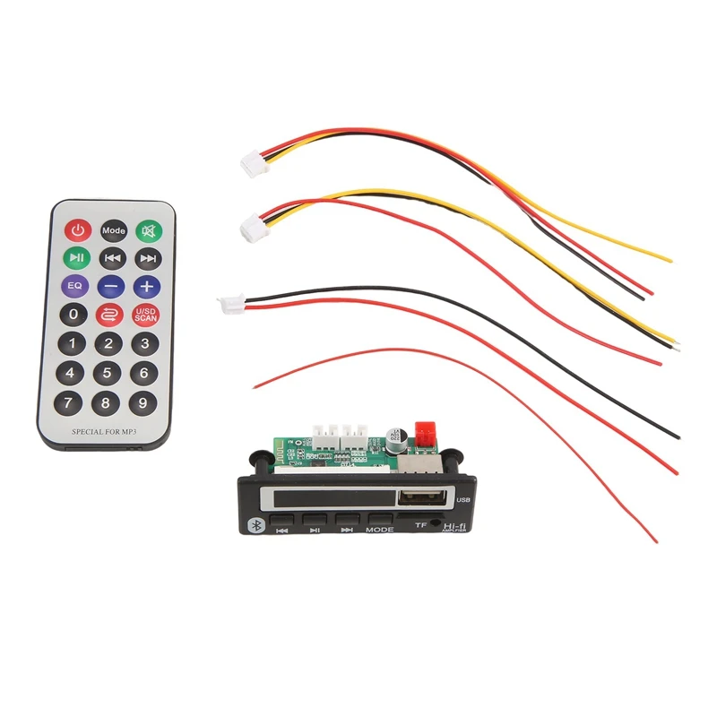 N91R-Color Screen Bluetooth MP3 Decoder Board Card Reader Bluetooth 5.0 Module Multi-Function Audio Accessories