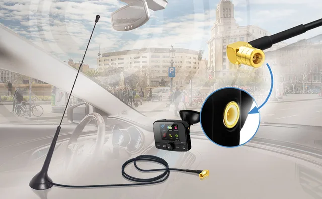 Antenne DAB Pour Autoradio, Adaptateur DAB SMB Avec Câble De 3 M, Antenne De Voiture Avec Amplificateur, Radio Numérique Pour Pioneer, Kenwood, JVC, Alpine, AiliTech