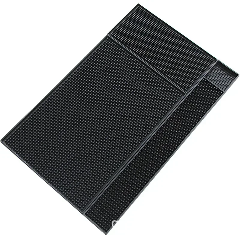 Wine Bar Mat Coffee Maker Countertop Spill Mats Bar Service Mat Dish Glass Drying for Barista Cocktail Bartender Black bar mats