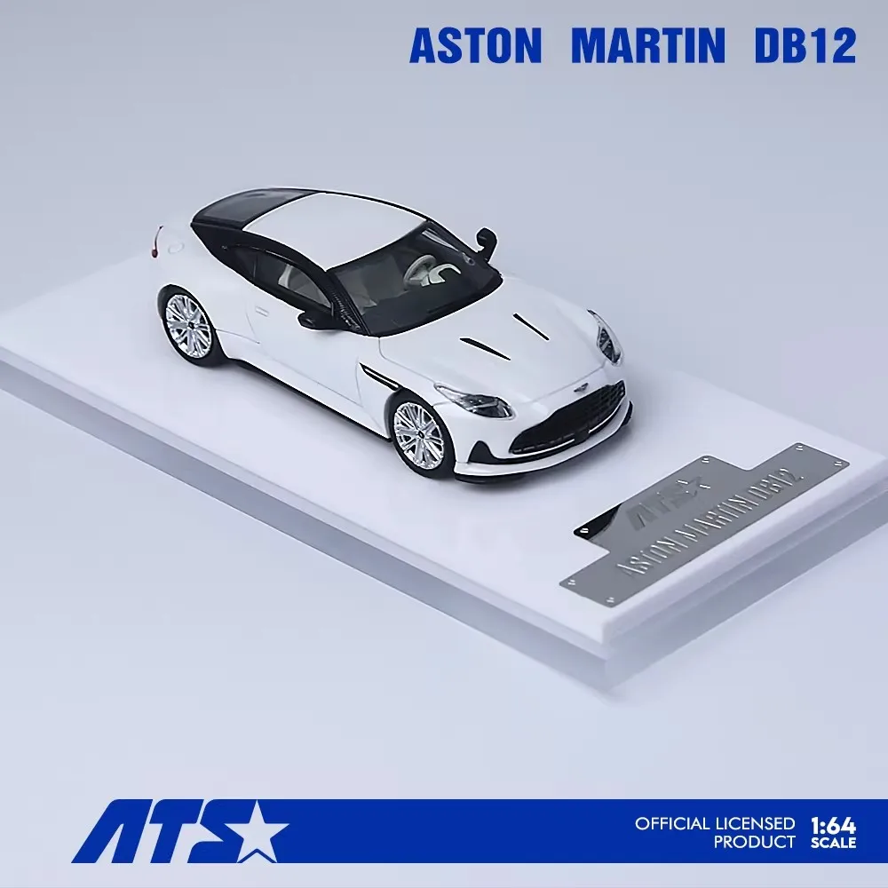 새로운 재고 있음 Ats 1:64 Aston Martin Db12 블루 합금 미니어처 다이캐스트 모델 Aston Martin 스포츠카 모델 장난감 장식품 어린이 선물