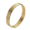 6PC/SET Trendy Gold Silver Color Bangles Bracelets For Women 68mm Big Circle Wire Round Bangle Jewelry Pulseras Gifts Wholesale 6