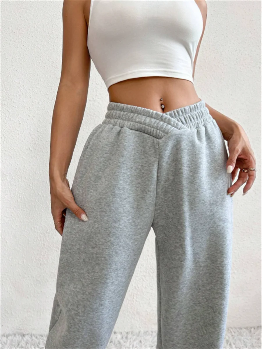 Women High Waist Sports Pants Oversize Sweatpants Joggers Yoga Outfit Sports Trousers Gym Casual Baggy Sweatpants