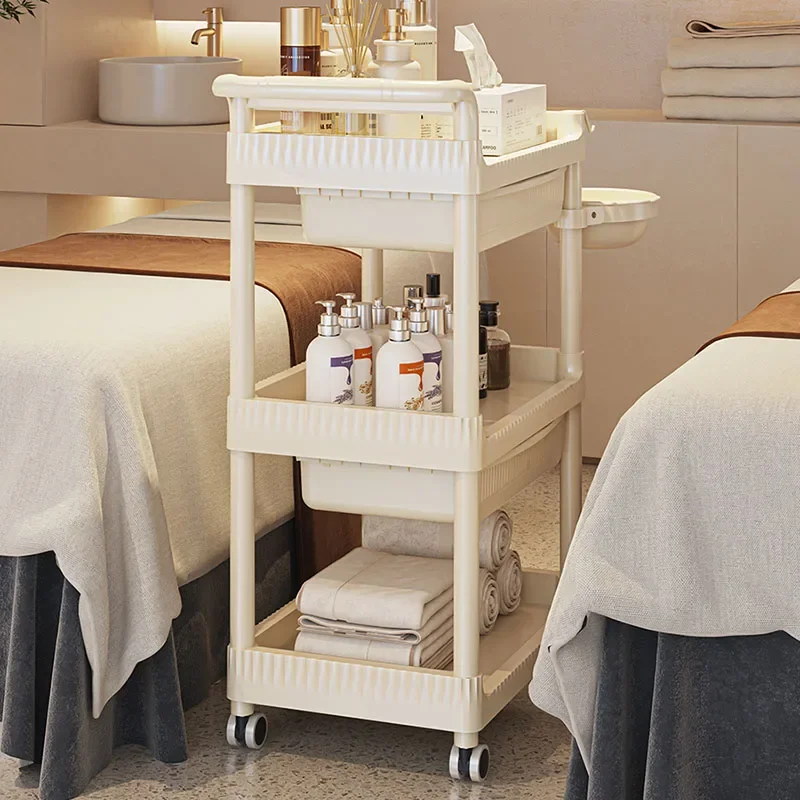 Multi Layer Storage Trolley Cosmetics Trolley Portable Aesthetics Esthetician Organizer Cart With Wheels Beauty Room Wagon Salon Moving Carrinho Bar