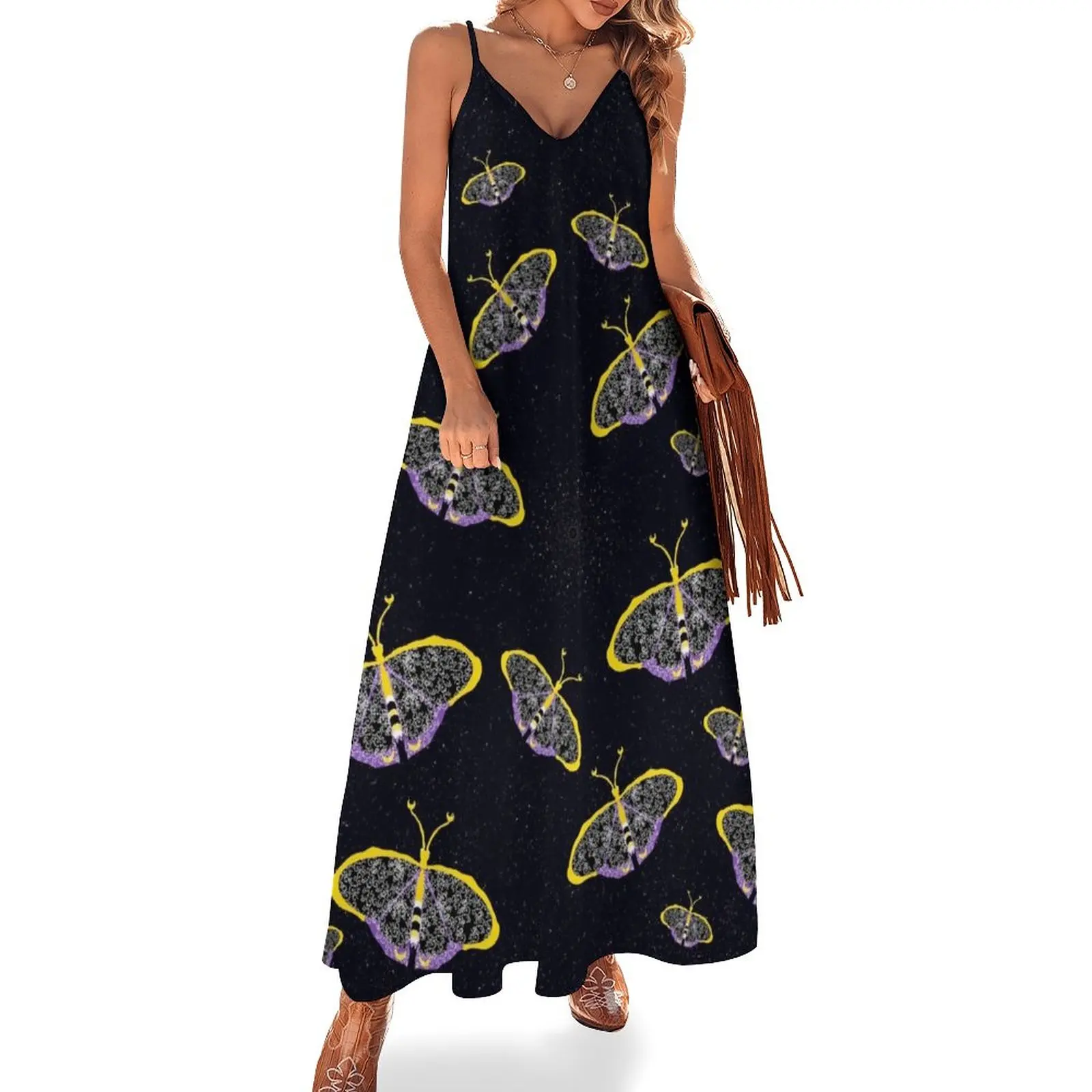 

Night Time NonBinary Sleeveless Dress women party dresses women's clothing korea stylish