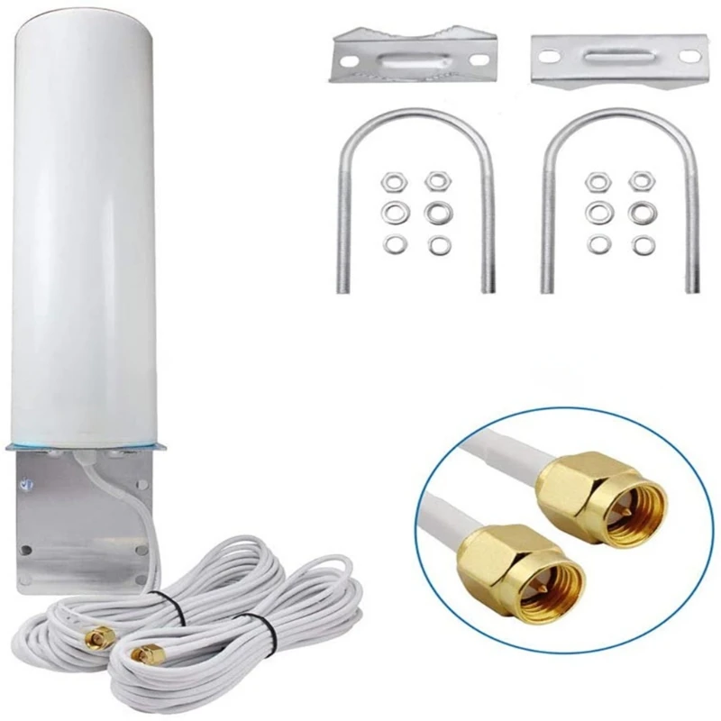 High Gain 3G 4G External Antenna Outdoor 4G LTE Antenna 5m Dual Slider CRC9/TS9/SMA Connector for 3G 4G Router Modem