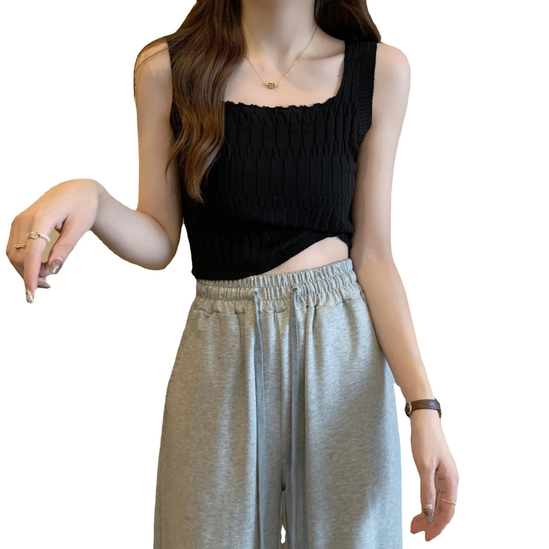 Women Sleeveless Cropped Tank Tops