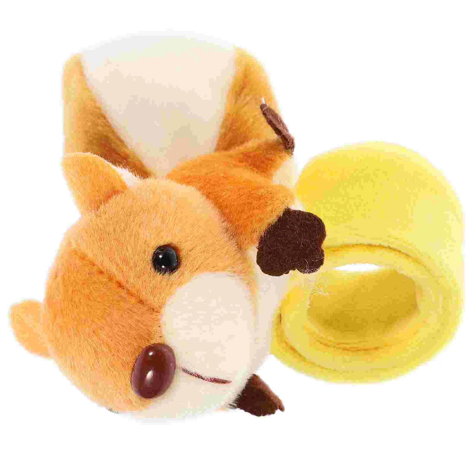 

Papa Circle Slap Bracelets for Kids Party Favors Supplies Bands Plush Snap Animal Pattern School Rings Animals