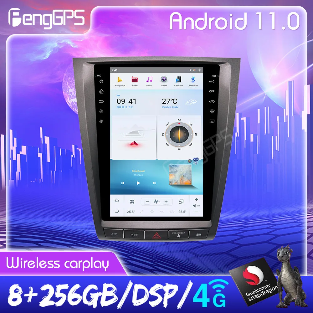 

Автомагнитола 2 din, 128 ГГц, Android 11, экран в стиле Tesla для Lexus GS 2004-2011, мультимедийный видеоплеер, GPS-навигация, dvd