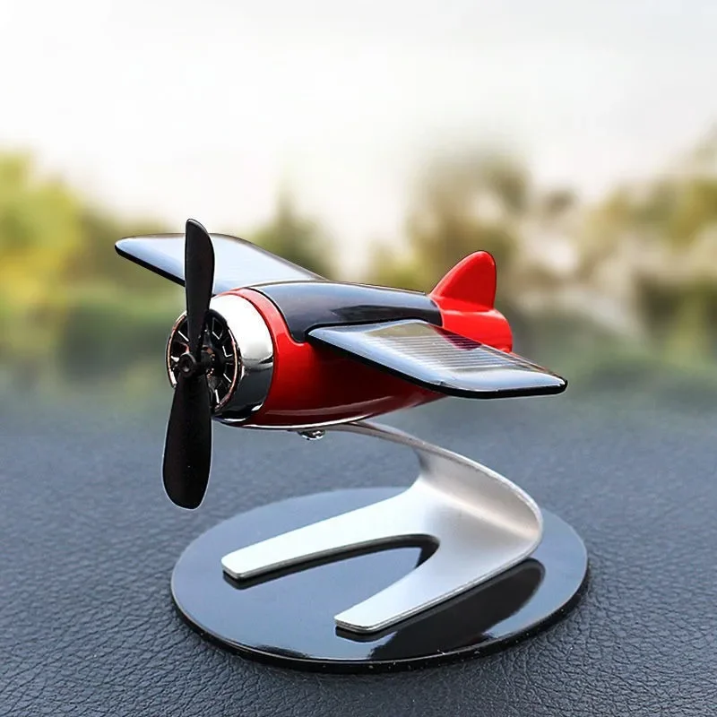 Car Air Freshener Smell In The Styling Solar Airplane Model Center Console Decoration Creative Auto Fragrance Air Fresheners