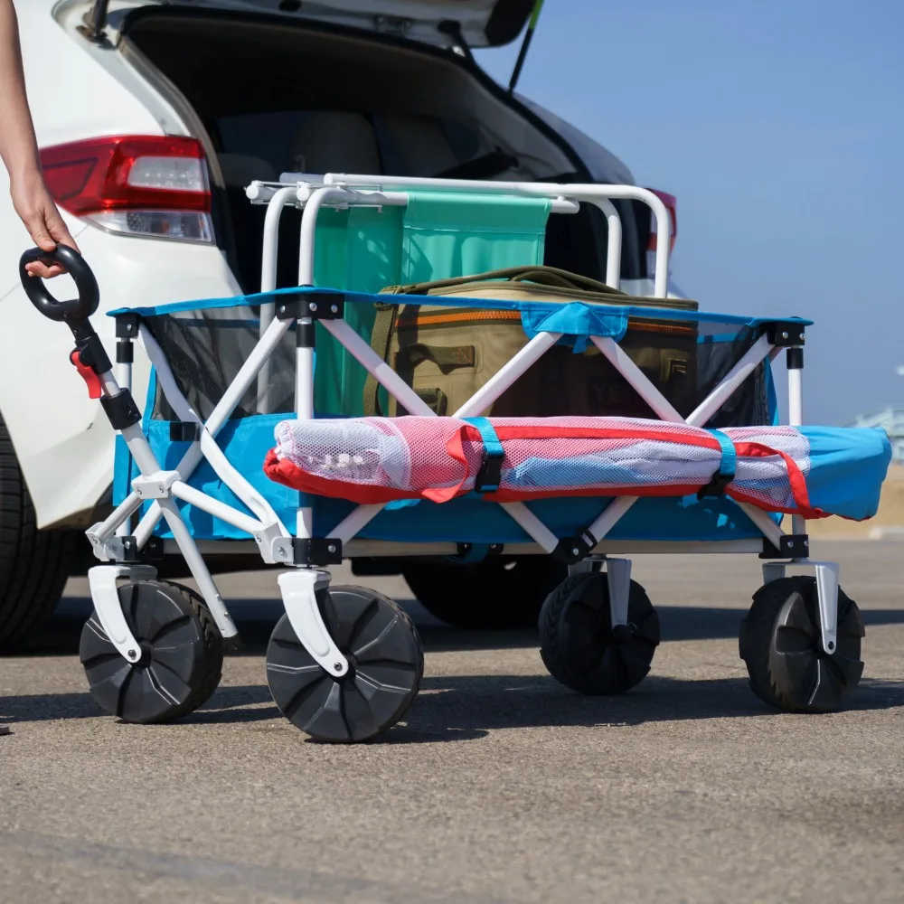 

Garden Carts Adult Hand Truck Outdoor and Camping Sand Island Garden Cart Trolley Blue Trolleys Portable Supplies Home