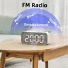 Desktop Alarm Clock Bluetooth wireless audio mini LED mirror digital clock mobile phone speaker stereo audio TF Card FM radio 2