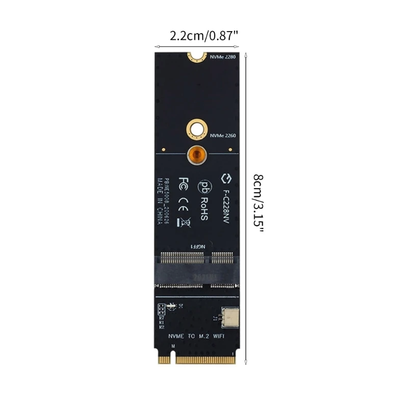 NVME to WIFI Adapter Card Supports A+E Key and Ekey NGFF PCIE Wireless NetworkCard - 6
