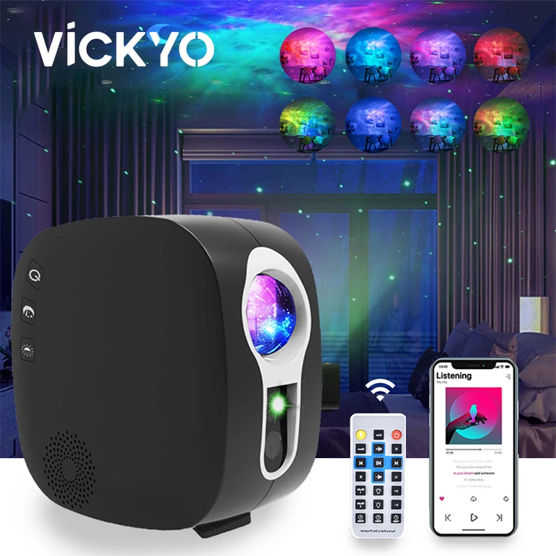 

VICKYO LED Bluetooth Star Projector Night Light Galaxy Nebula Ocean Music Projector Speaker Control Star Projector Night Lights