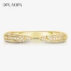 DPLAOPA 925 Sterling Silver Gold Open CZ Zircon Adjustable Line Rings Women Rock Punk Classic Fine Gift 2024 Wedding Jeweley