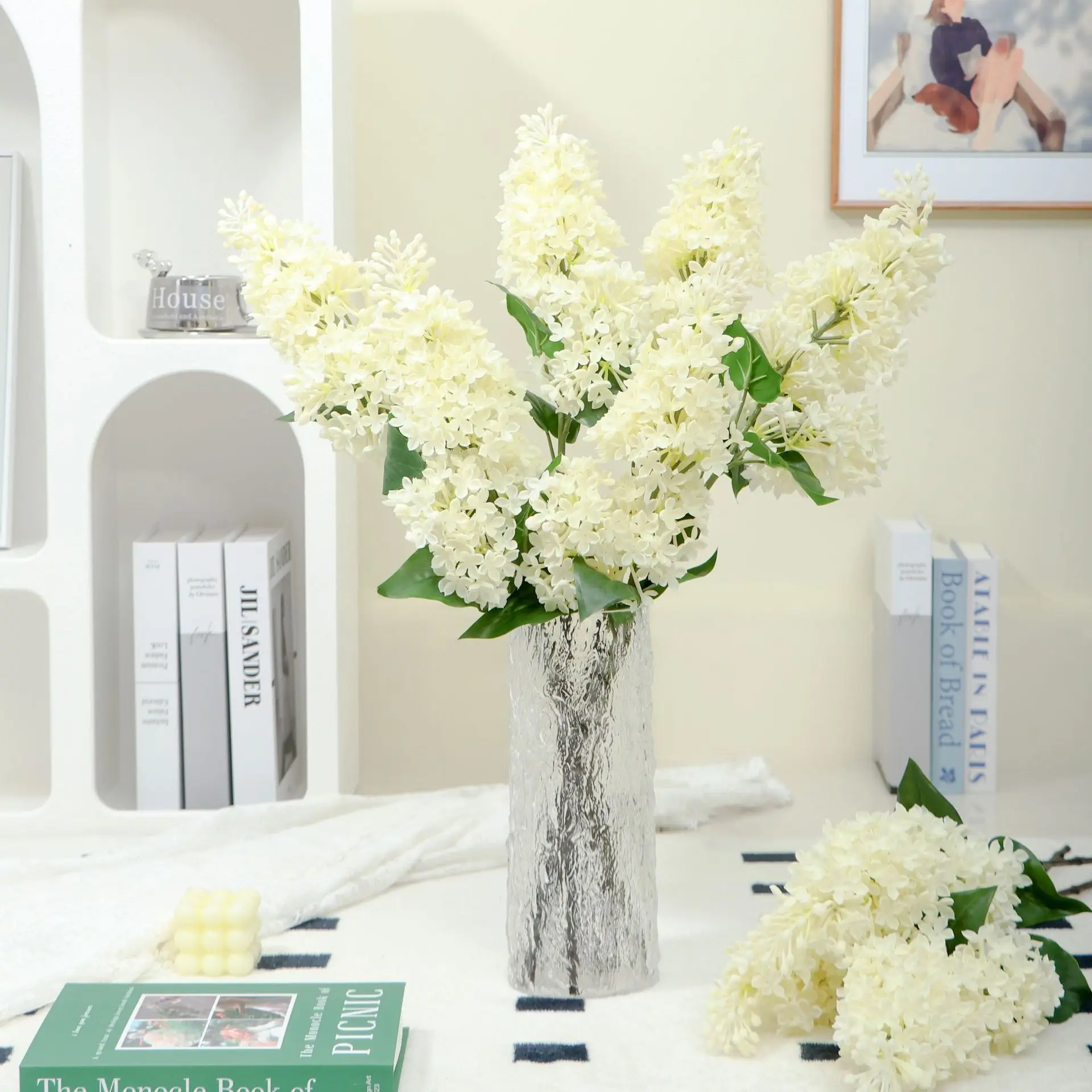 Luxurious Real Touch Lilac Flower Arrangement - Premium Artificial Decoration
