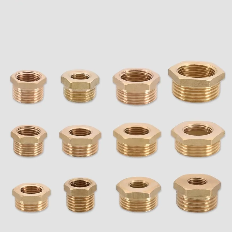 Brass Reducing Hexagon Adapter for Fuel, Water, Gas, and Oil Connections