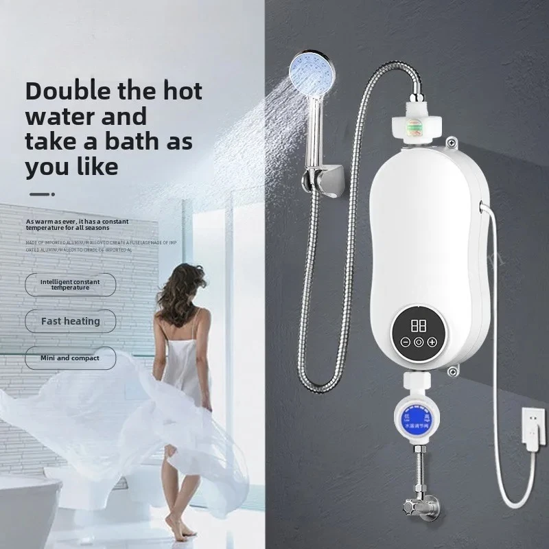 เครื่องทําน้ําอุ่น 220V 4500W เครื่องทําความร้อนไฟฟ้าแบบพกพาสําหรับห้องน้ําฝักบัวน้ําร้อนและเครื่องทําความร้อนห้องครัวหน้าแรก 1