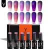 YOKEFELLOW Thermal Gel Nail Polish Set 10ml 6Pcs Color Changing Temperature Soak Off UV LED Gel Varnish for Manicure Art DIY 1
