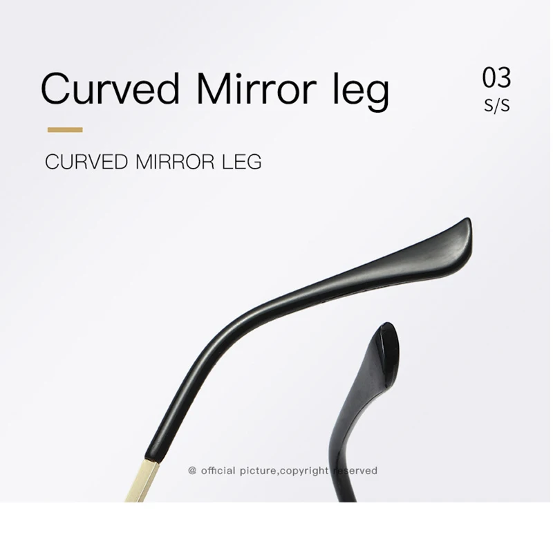 Óculos de sol morcego feminino sem aro tendência eyewear_voghion.com