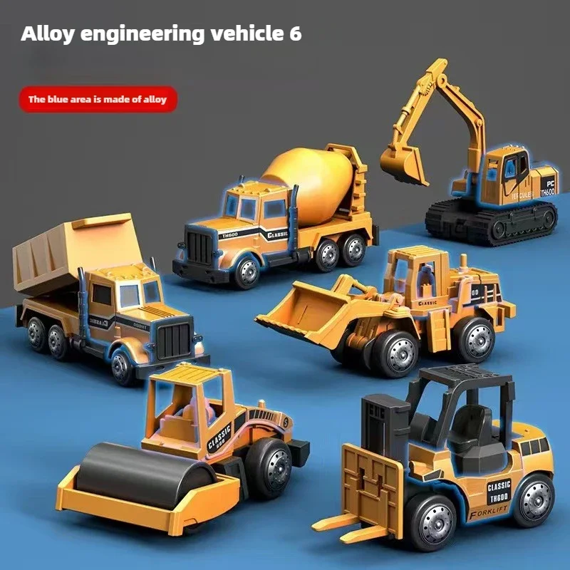 Children's container container truck Alloy engineering excavator crane truck set storage toy car